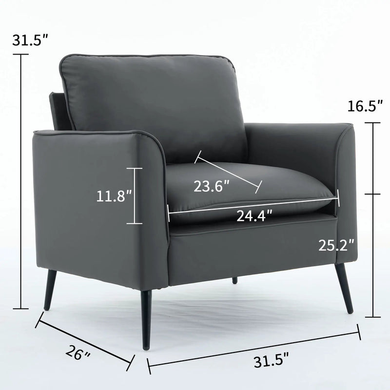 Nordic Retro Light Luxury Upholstered Sofa Chair by Unique Piece Furniture