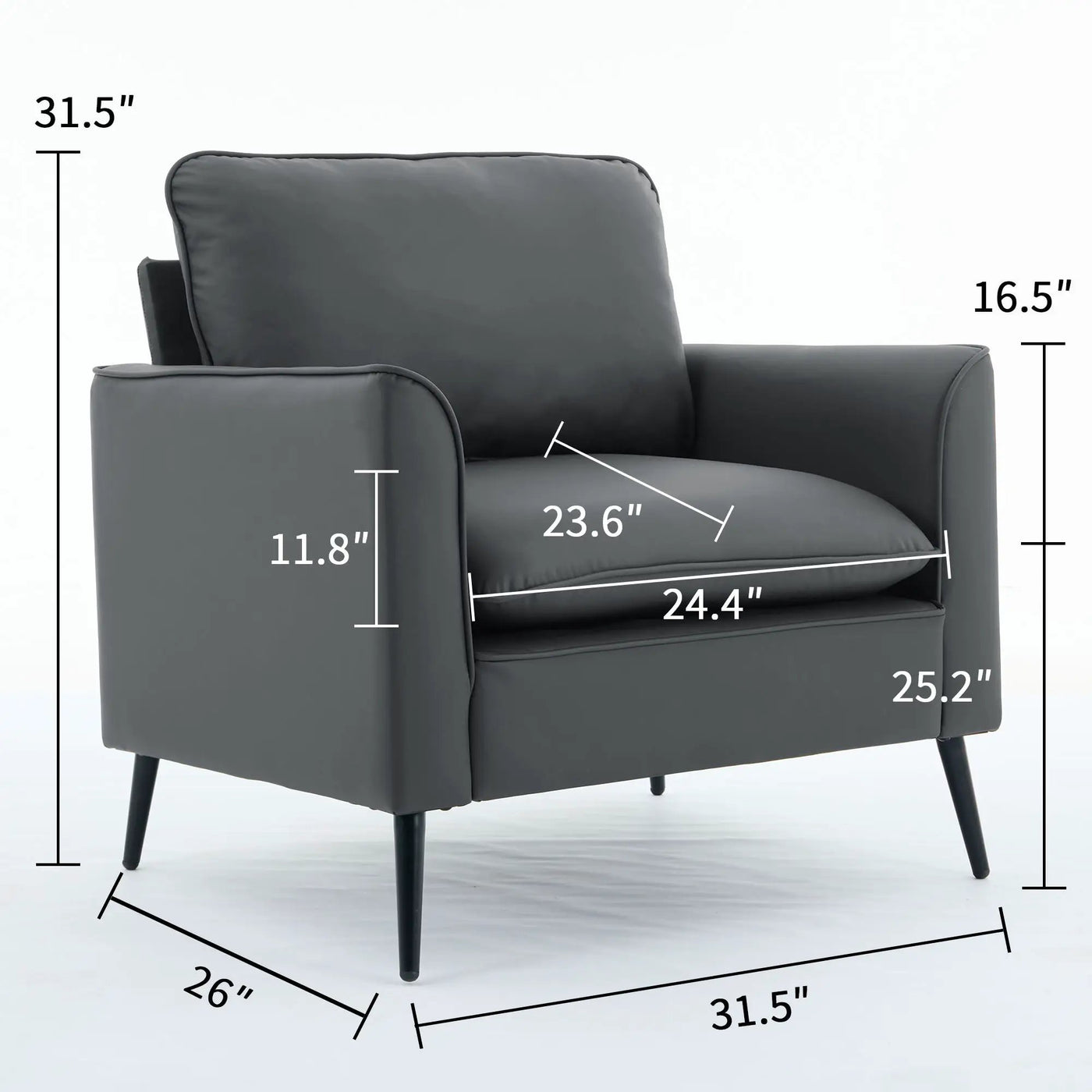 Nordic Retro Light Luxury Upholstered Sofa Chair by HouseOfZazla