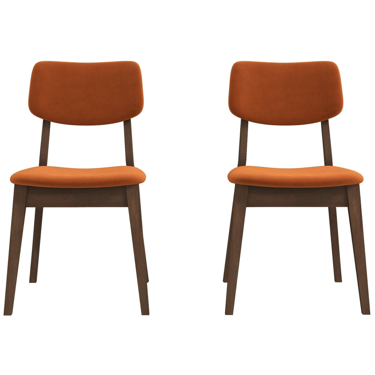 Solid Back Side Chair Set with Mid-Century Modern Design - Multiple Colors, photo 24 of 40