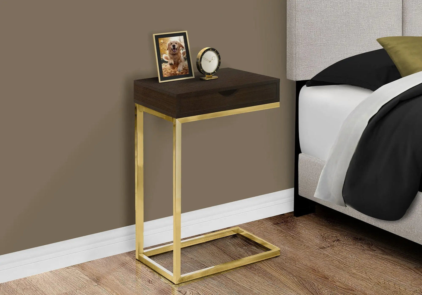 Accent Table, C-Shaped Contemporary & Modern Elegant Design by HouseOfZazla