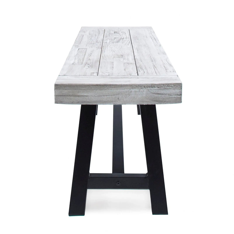 Tranquilizer Outdoor Acacia Wood Bench With Slat Panel Design by HouseOfZazla