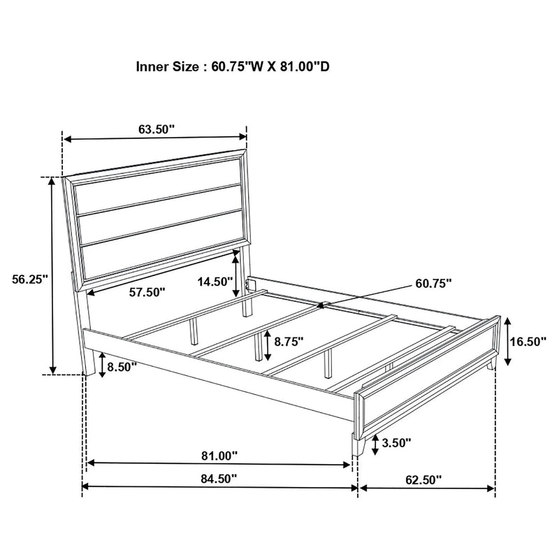 Watson Wood Queen Panel Bed Grey Oak by Unique Piece Furniture