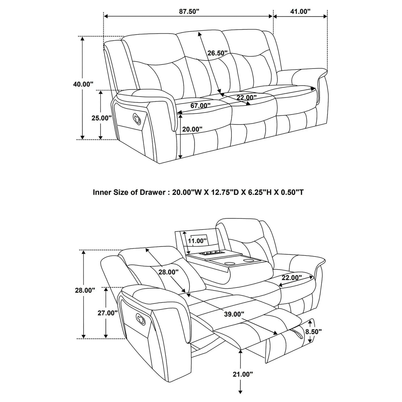 Masley - Reclining Living Room Set by HouseOfZazla