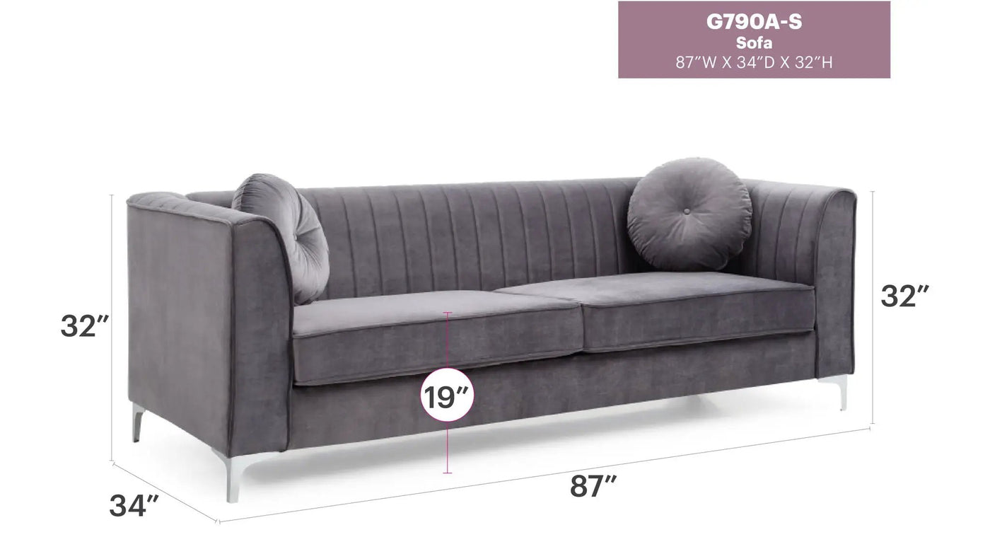 Delray - Micro Suede Sofa by Unique Piece Furniture