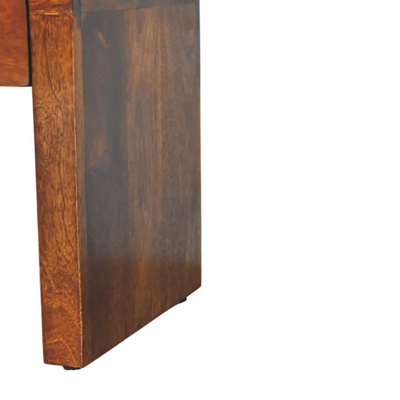 Mini Darcy Chestnut Nightstand with Curved Edges, 1-Drawer by HouseOfZazla