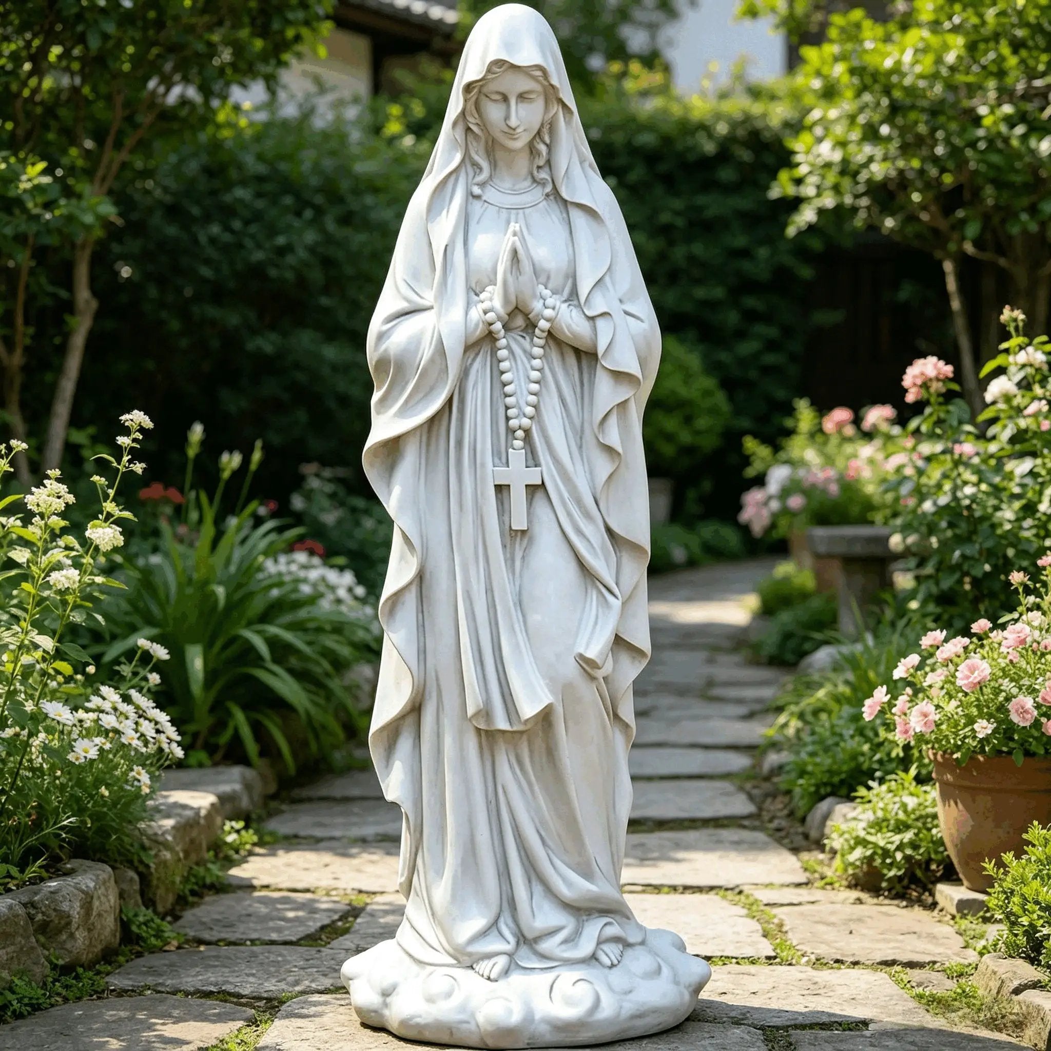 31.5" Large Madonna Prayer Statue by HouseOfZazla