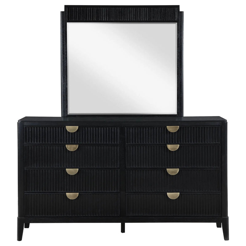 Brookmead 8-drawer Dresser with Mirror Black by Unique Piece Furniture
