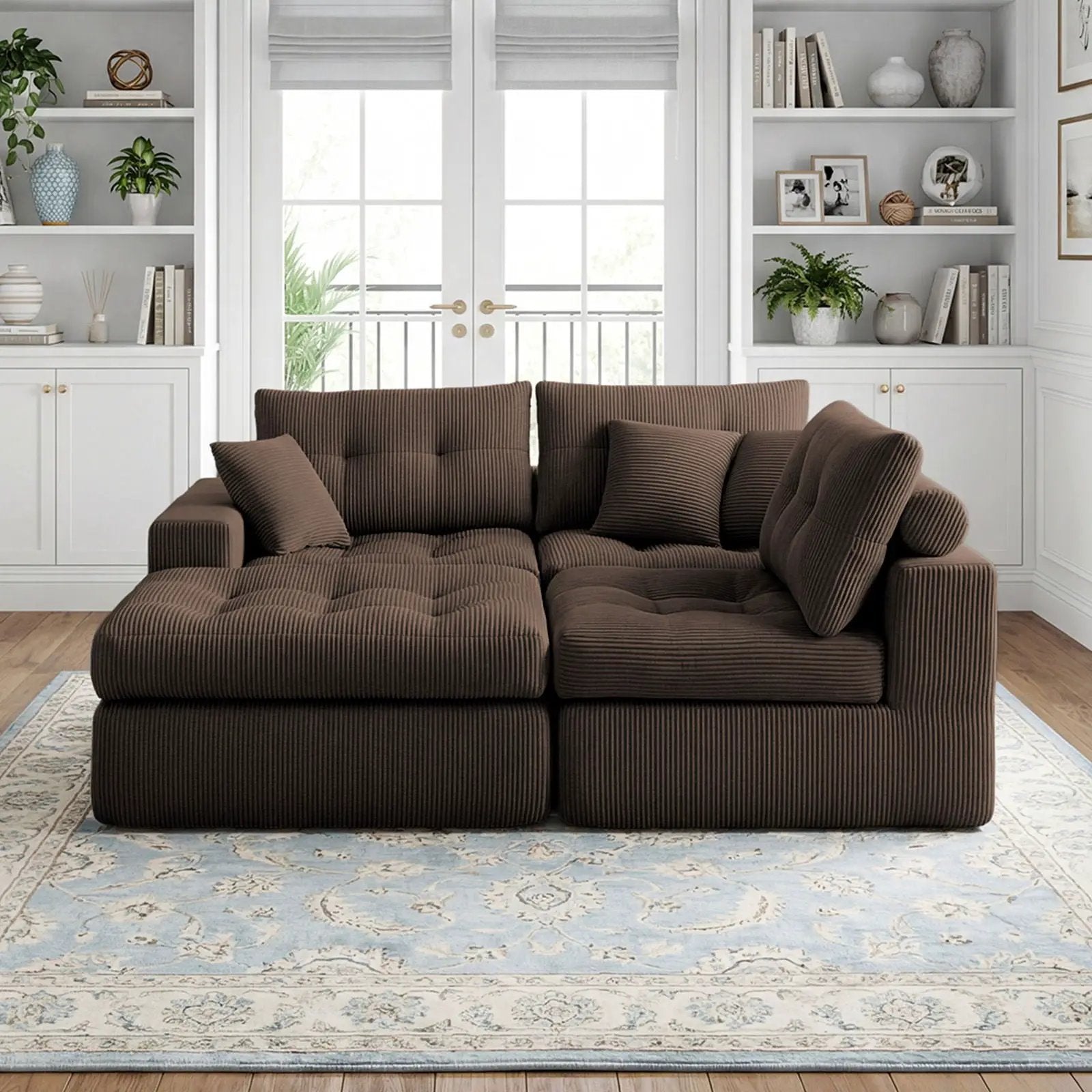 Corner Chaise L-Shaped Sectional Sofa Bed by HouseOfZazla