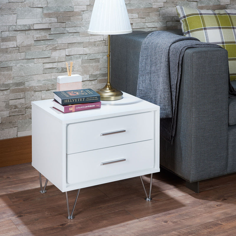 Deoss - Accent Table - White by HouseOfZazla