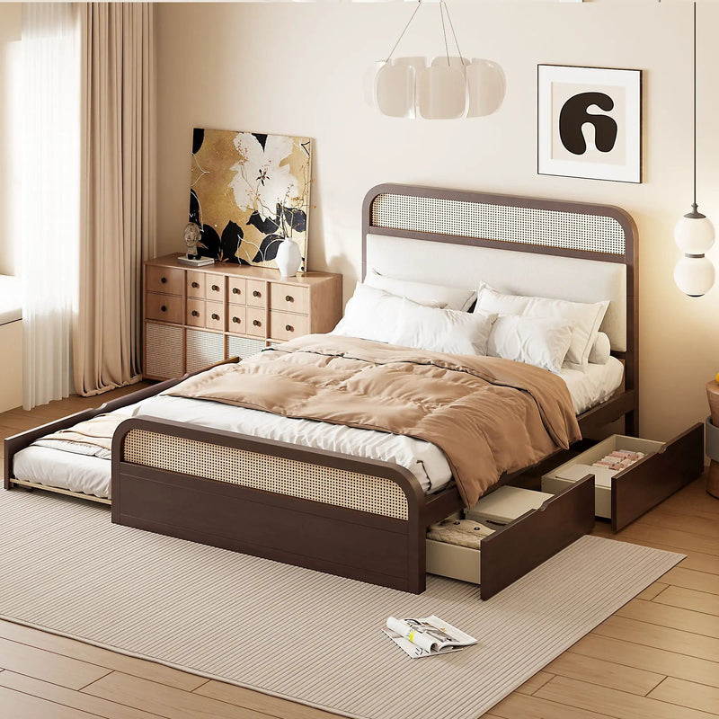 Platform Bed With Trundle And 2 Drawers by HouseOfZazla