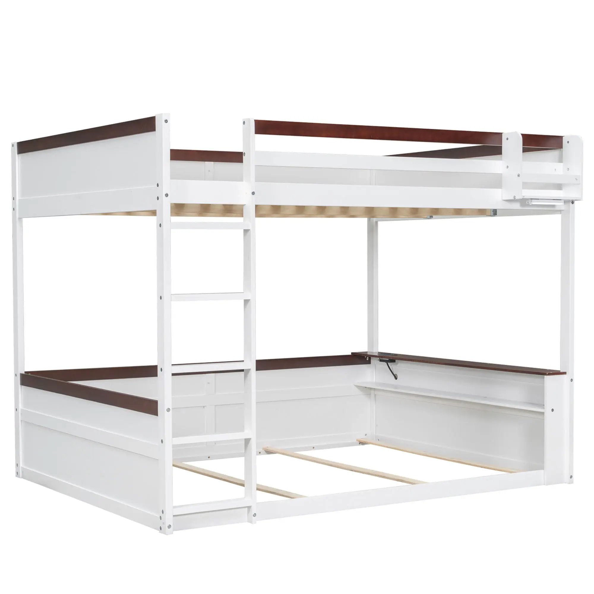 Bunk Bed With Built In Shelves, Storage Box, LED Light And USB Charging Station by Unique Piece Furniture