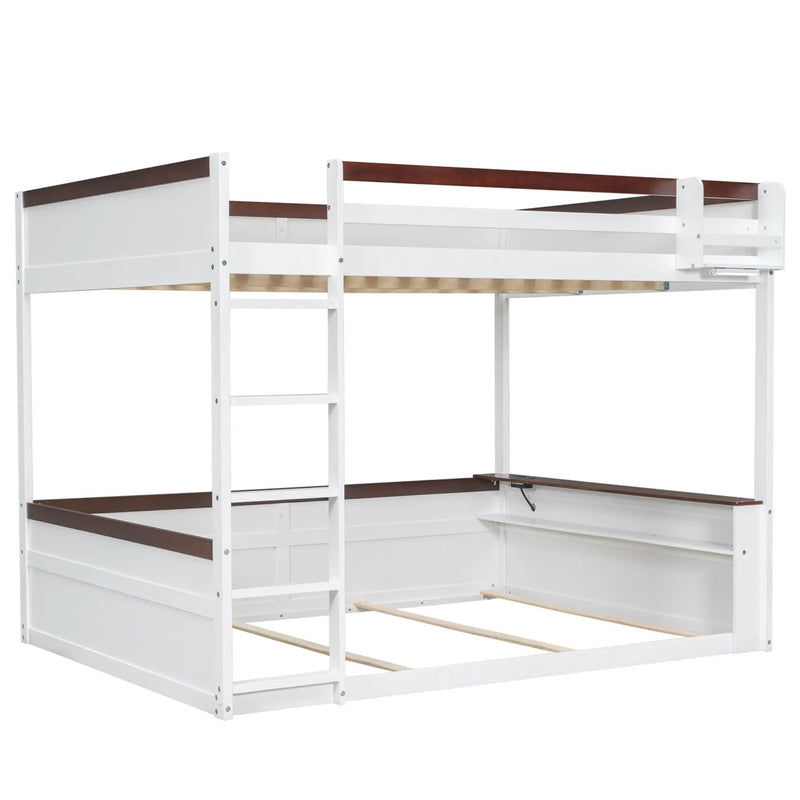 Bunk Bed With Built In Shelves, Storage Box, LED Light And USB Charging Station by Unique Piece Furniture