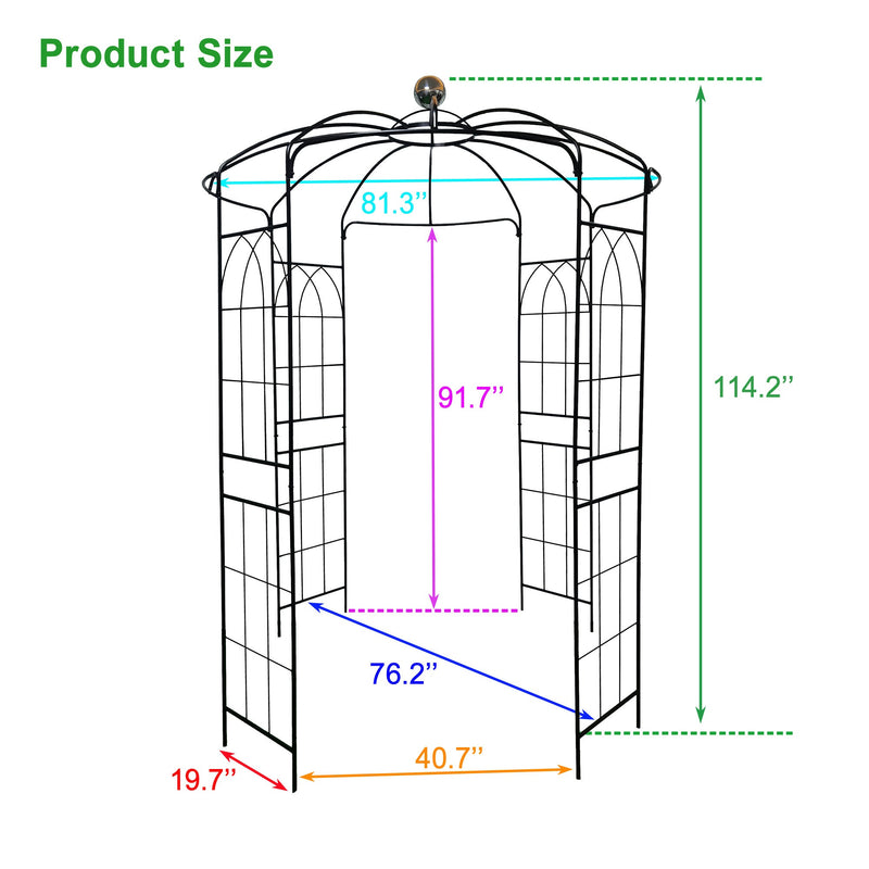 Metal Garden Arch Iron Pergola by HouseOfZazla