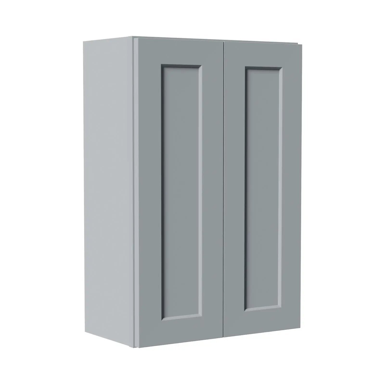 Gray Shaker Solid Wood Wall Cabinet with Soft-Close Doors by HouseOfZazla