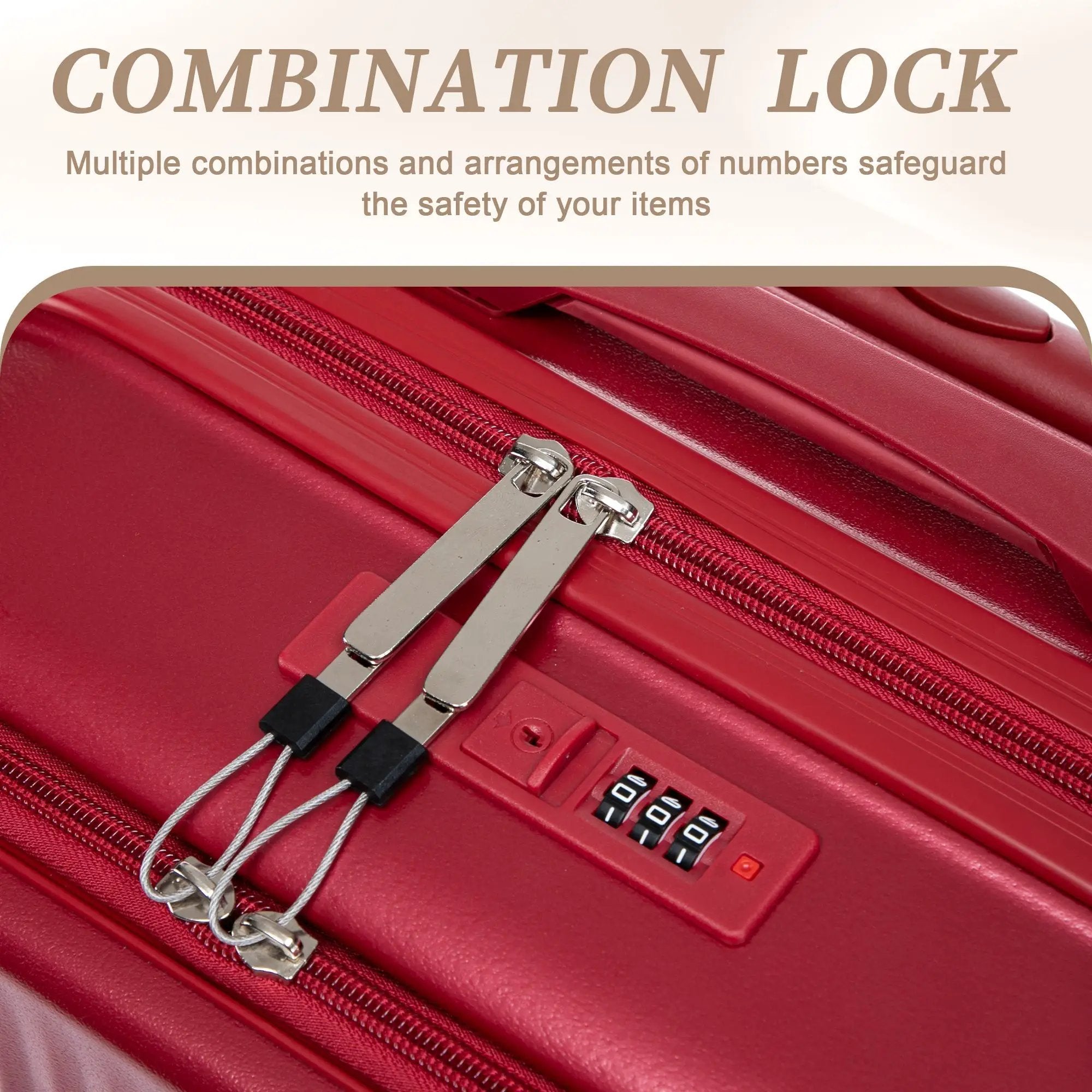 14'/20' 2 pcs ABS Spinner Wheel Luggage Set with Combination Lock and Front Opening Design by HouseOfZazla