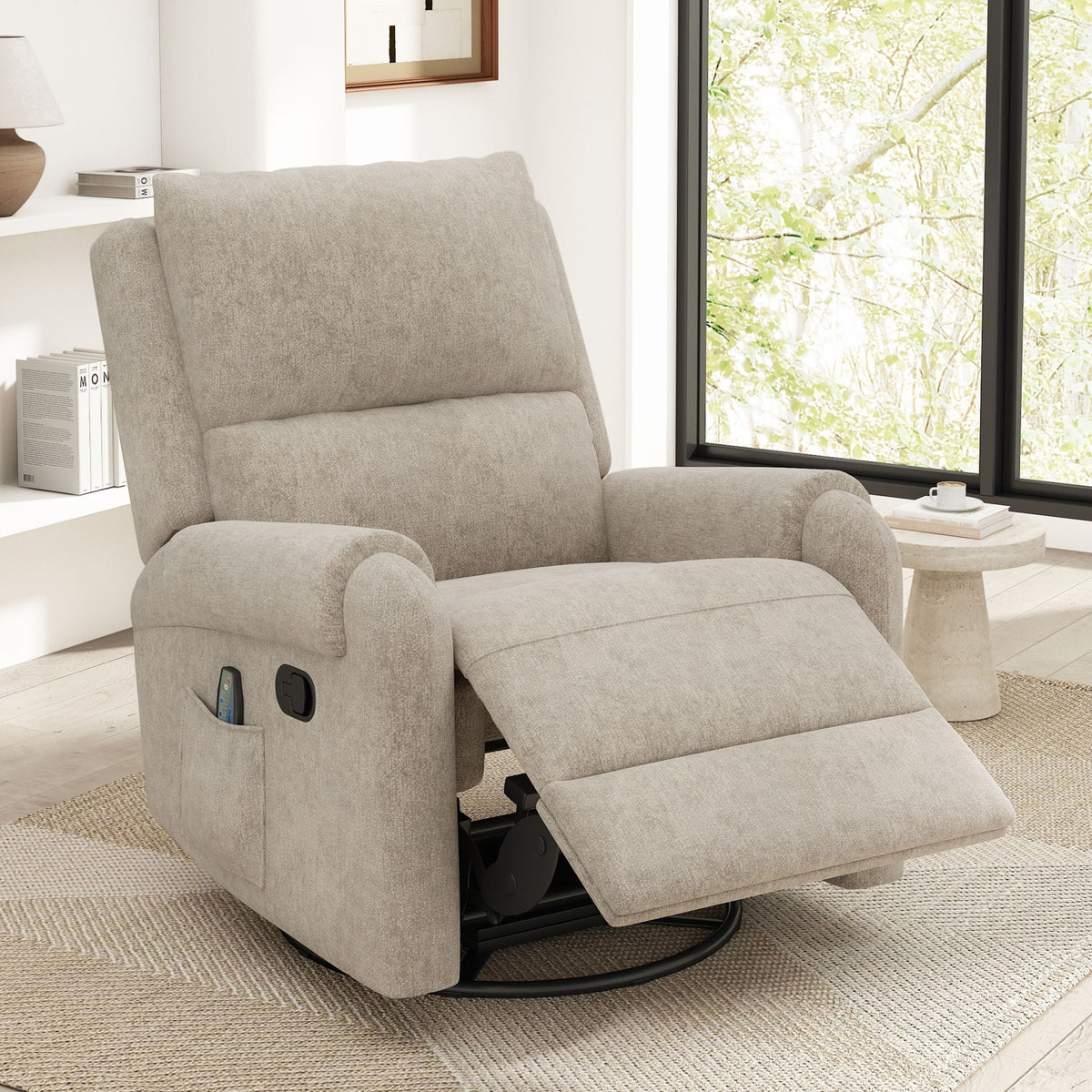 Manual Recliner Massage Chair With Swivel Rocker, photo 8 of 16