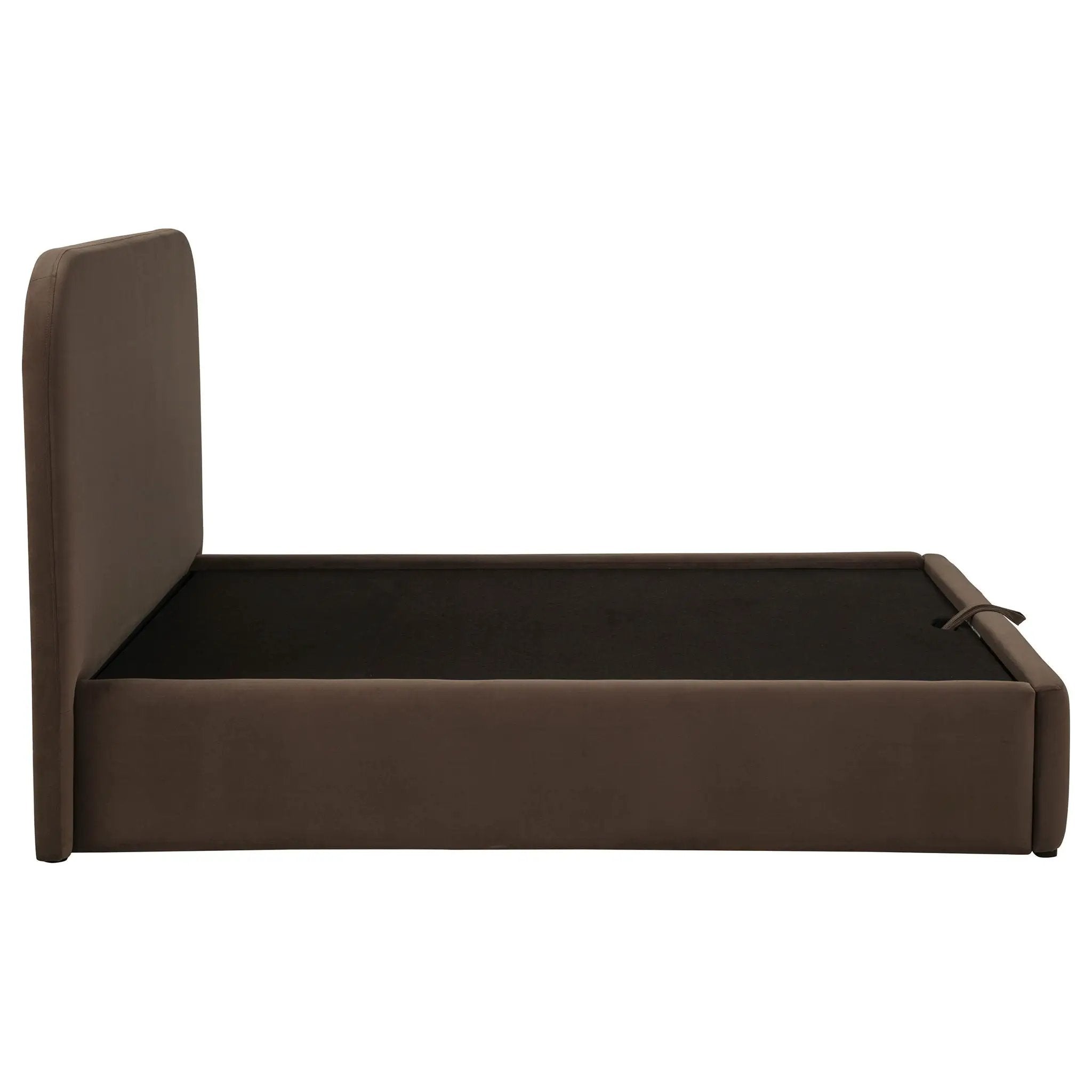 Anders Upholstered Full Storage Lift Platform Bed Chocolate by Unique Piece Furniture