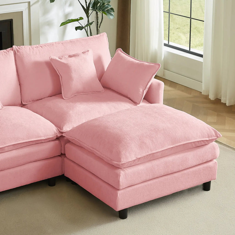 Modular Sectional Sofa - 110 Inch L Shaped Couch Set by HouseOfZazla