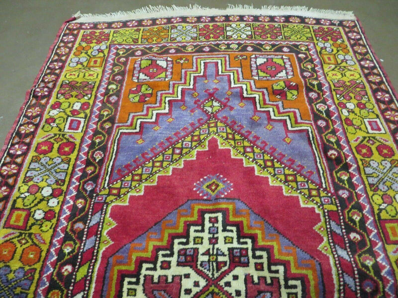 4' X 7' Antique Handmade Turkish Oushak Wool Rug Carpet Red Nice by Jewel Rugs