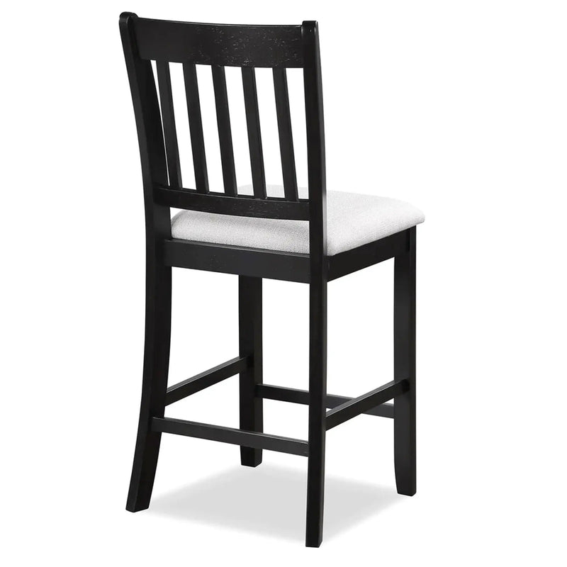 Transitional Rubberwood Dining Room Chairs (Set of 2) With Slatted Back - Black by HouseOfZazla