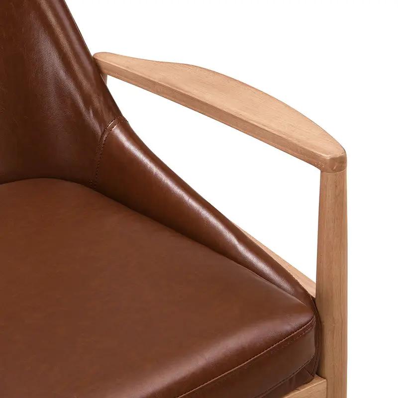 Mid-Century Modern Accent Armchair With High Back