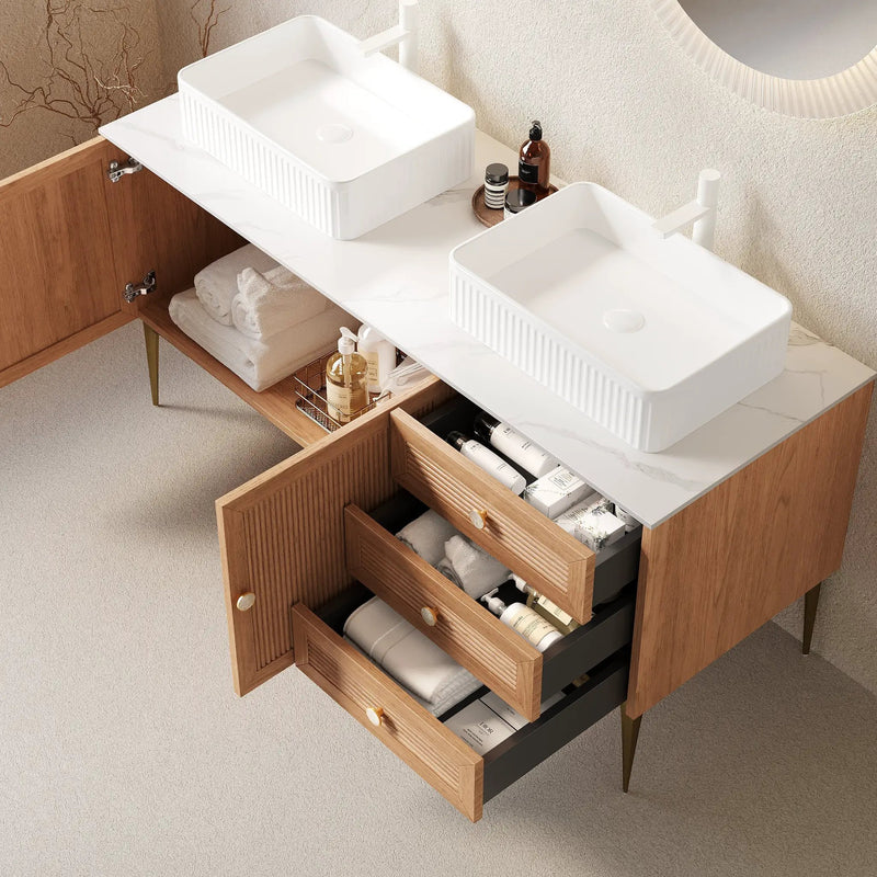 MUNIN 60" Bathroom Vanity with Sinks by HouseOfZazla