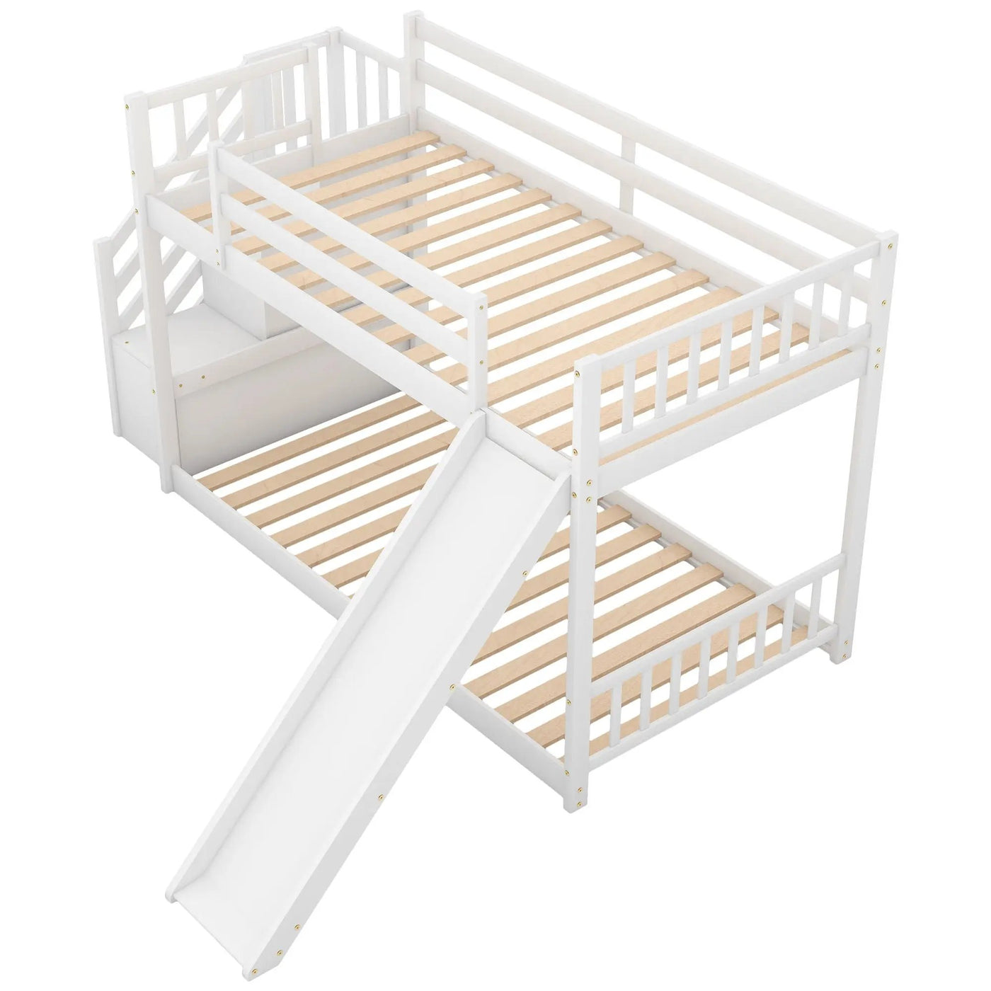 Bunk Bed With Convertible Slide And Stairway by HouseOfZazla