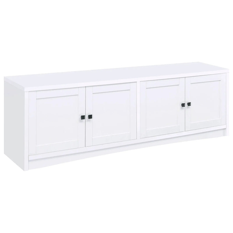 Laughlin 4-door Engineered Wood 78-inch TV Stand White by Unique Piece Furniture