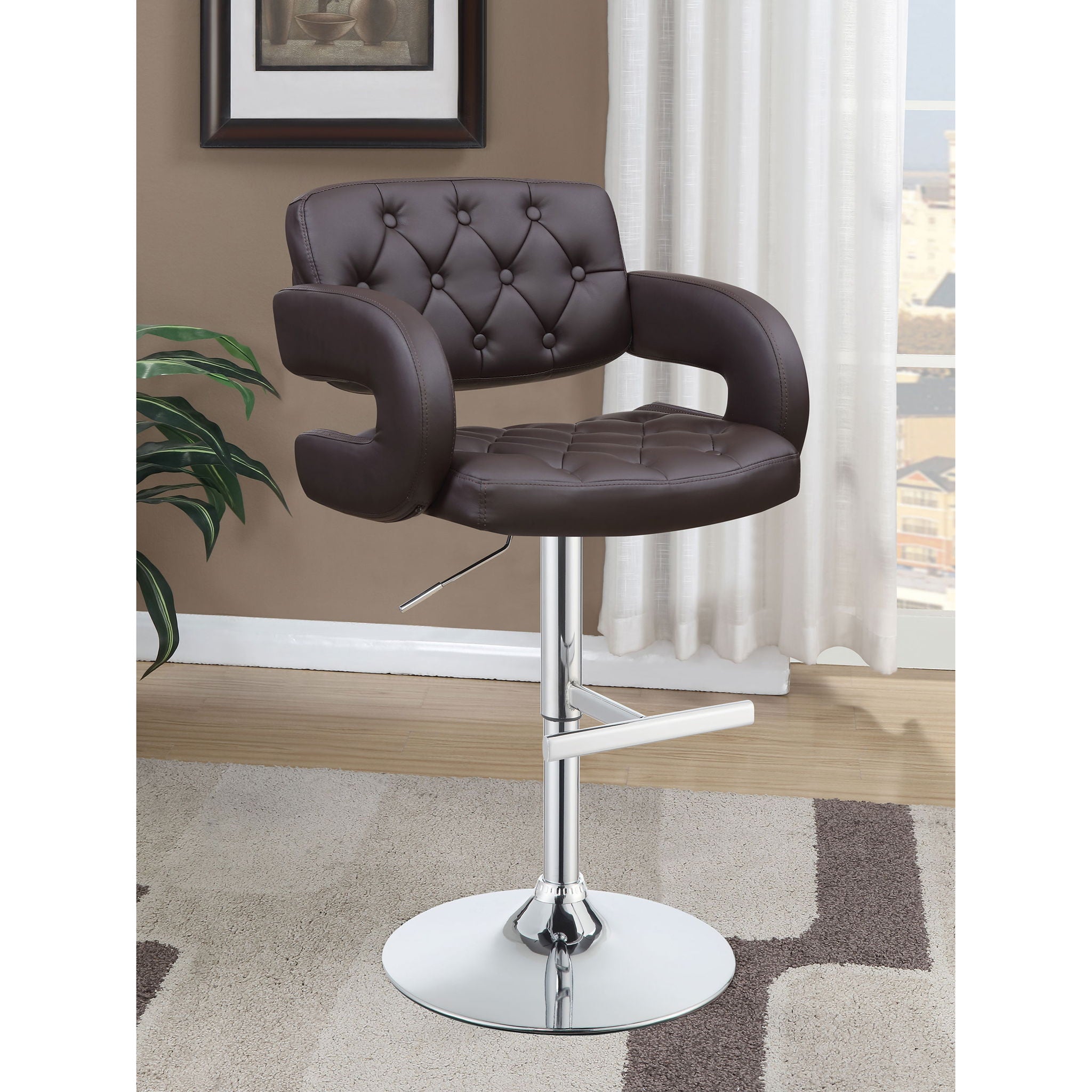 Adjustable Bar Stool With Upholstery by HouseOfZazla