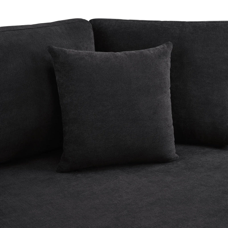 Modern 3 Seater Upholstered Sofa With Curved Design by HouseOfZazla