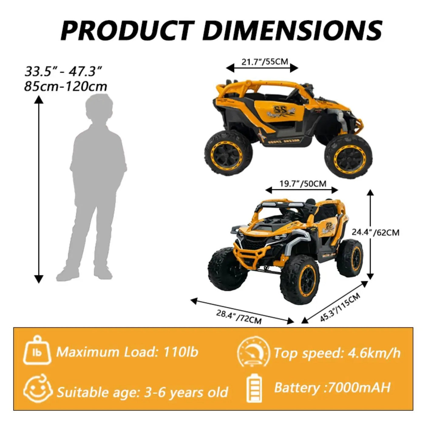 Ride On Kids Electric Truck With Remote Control, Front & Rear Suspension by HouseOfZazla