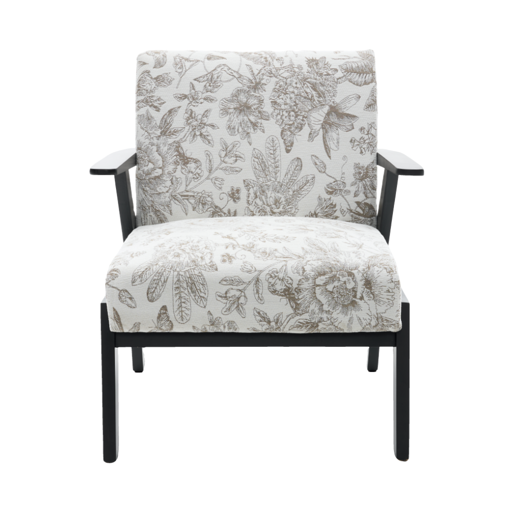 Mid-Century Modern Lounge Armchair - Seat Cushion (Beige + Grey) by HouseOfZazla