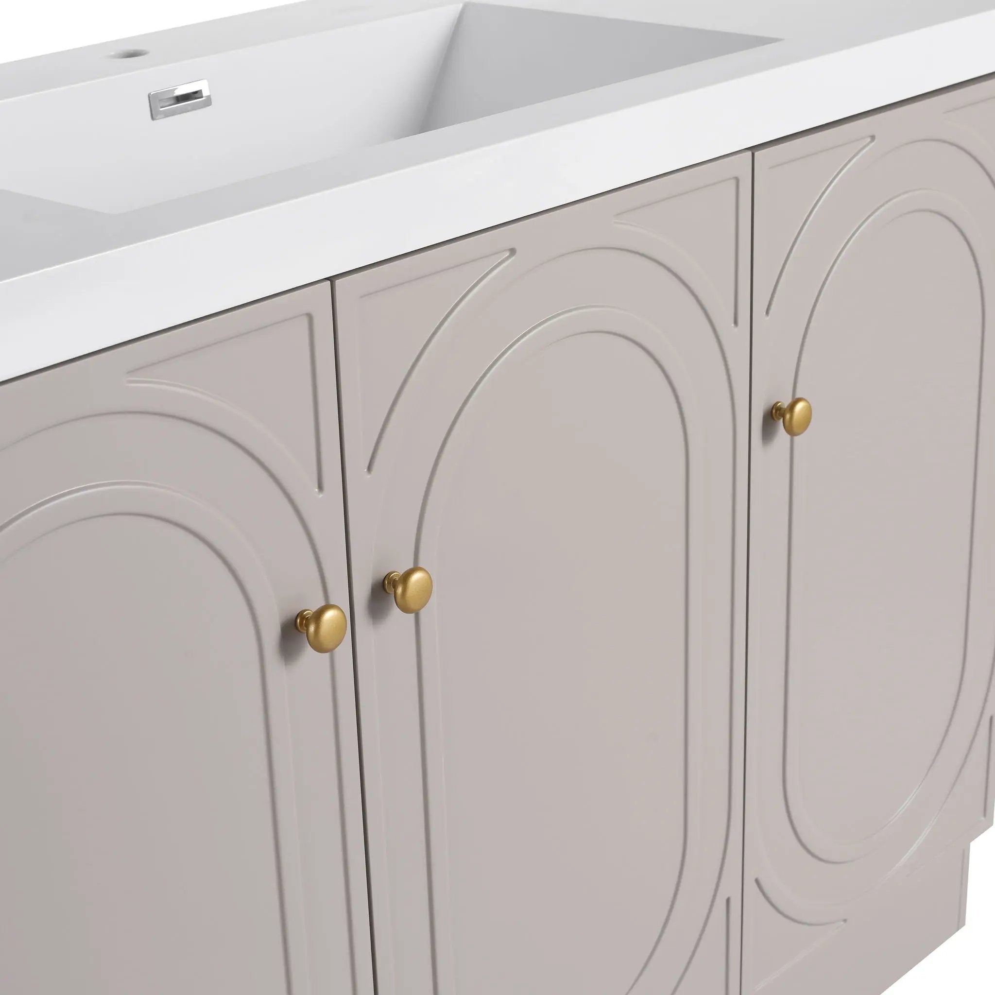 Modern Freestanding Bathroom Vanity With Soft Close Cabinet Doors