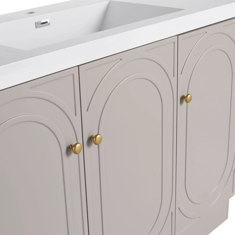 Modern Freestanding Bathroom Vanity With Soft Close Cabinet Doors
