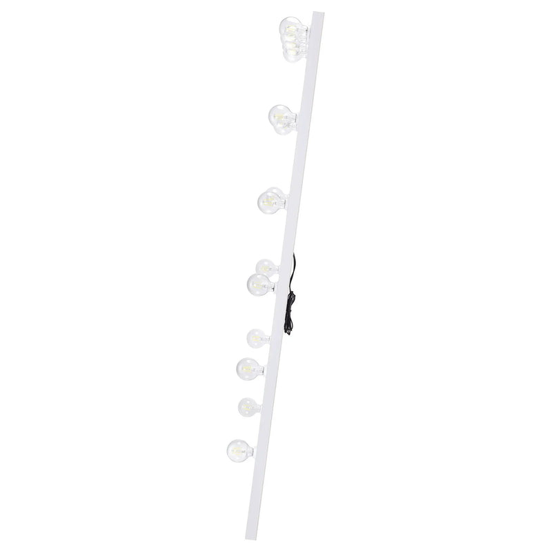 Zayan 32 x 71 Inch Floor Mirror LED Lighting White Gloss by Unique Piece Furniture