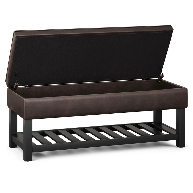 Cosmopolitan - Storage Ottoman Bench With Open Bottom by HouseOfZazla