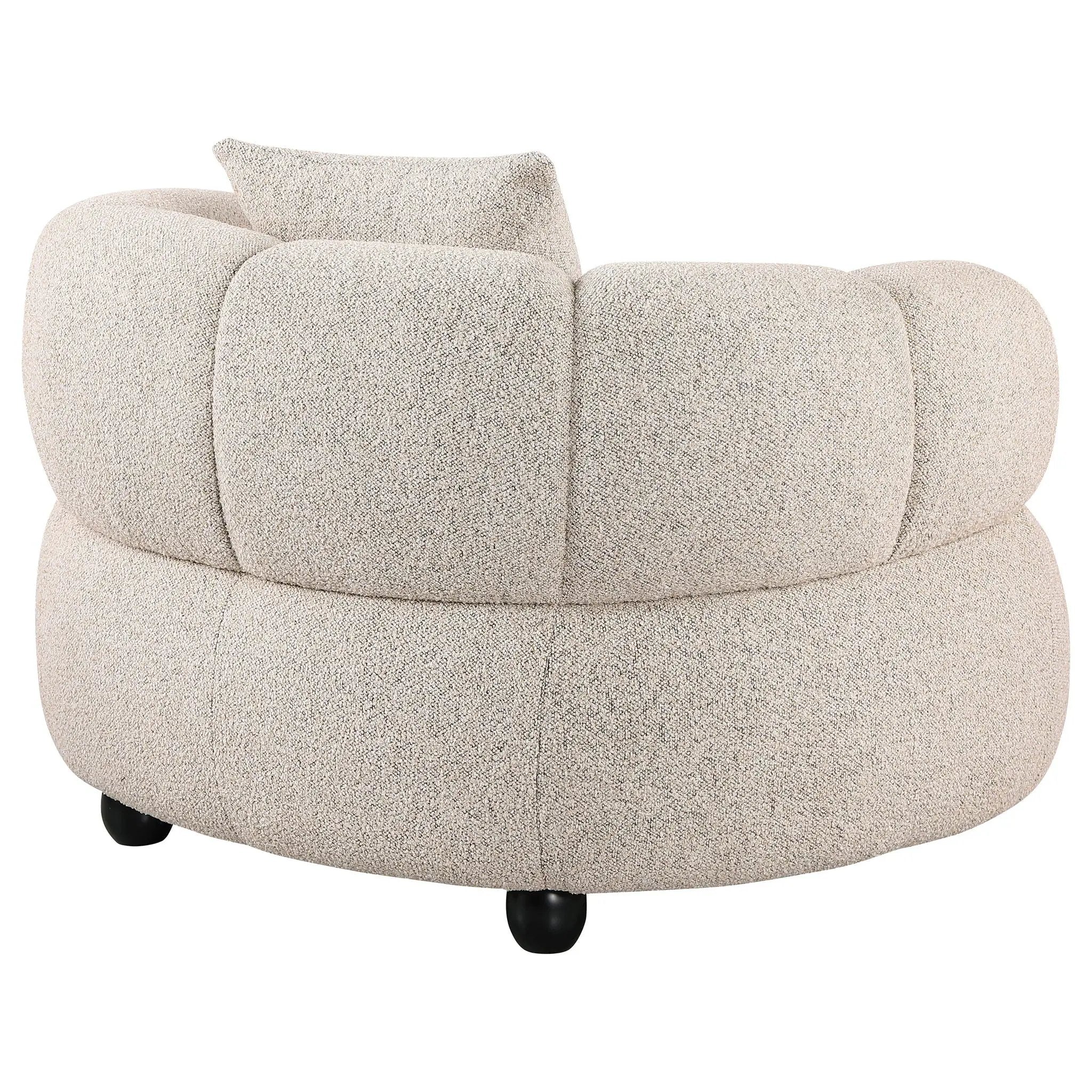 Whitney Contemporary Channel Tufted Boucle Upholstered Accent Chair by Unique Piece Furniture