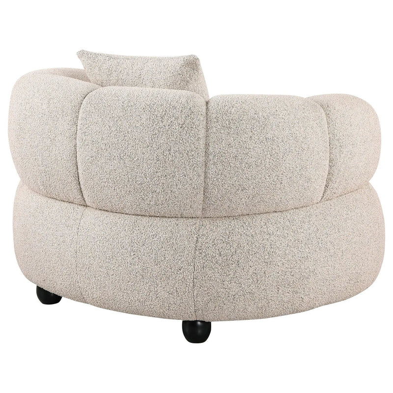 Whitney Contemporary Channel Tufted Boucle Upholstered Accent Chair by Unique Piece Furniture