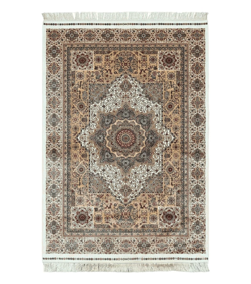 Turkish Memluk Silk Rug 4x6, Hereke Carpet, Bamboo Silk, New by Jewel Rugs