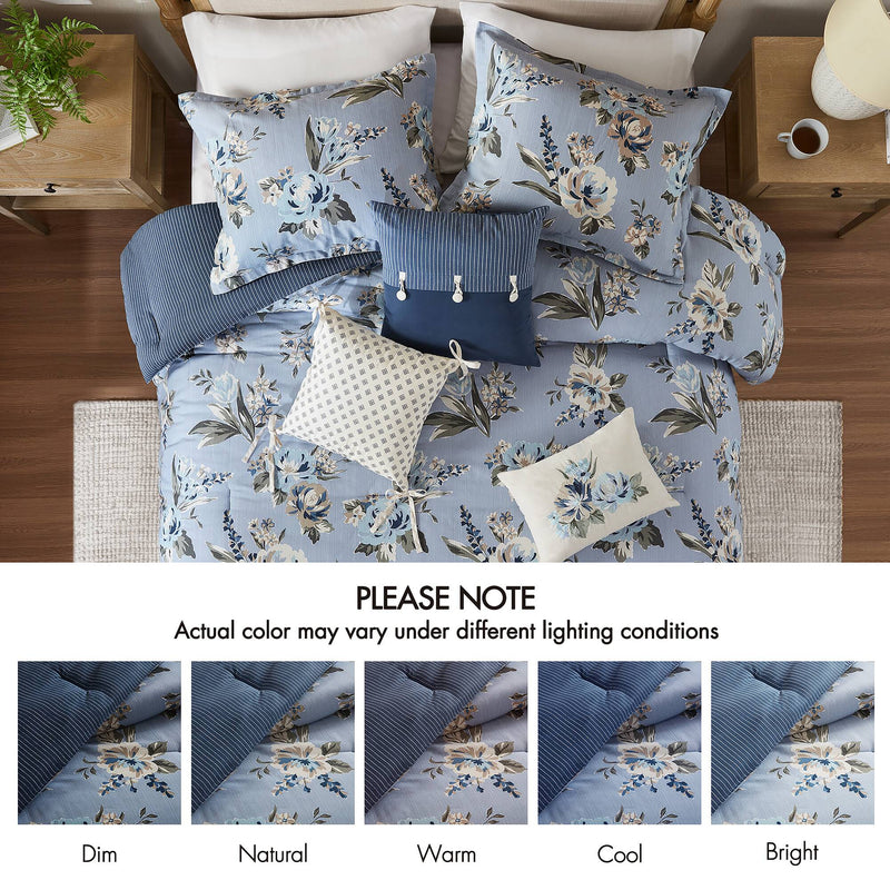 7PCS Cal King Vintage Floral Comforter Set, photo 6 of 10