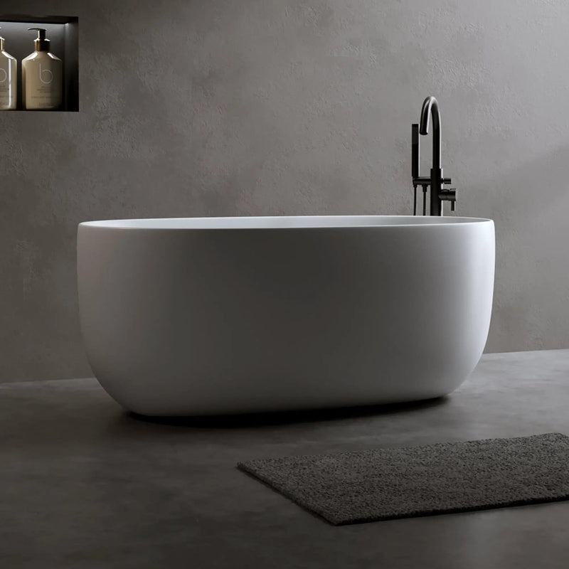 47'' Independent Solid Surface Resin Stone Bathtub by HouseOfZazla