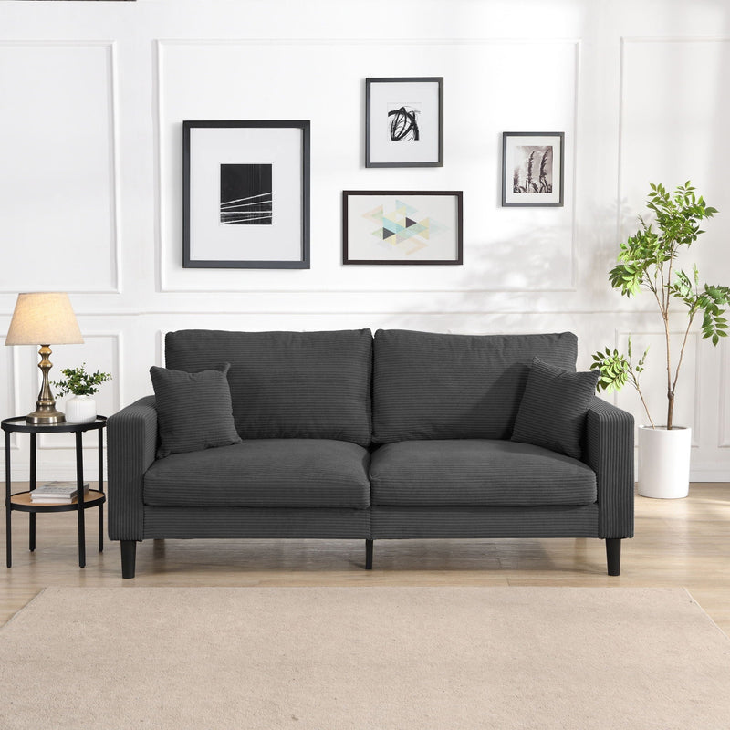 Modern Upholstered 3 Seat Sofa, High Resilience by HouseOfZazla