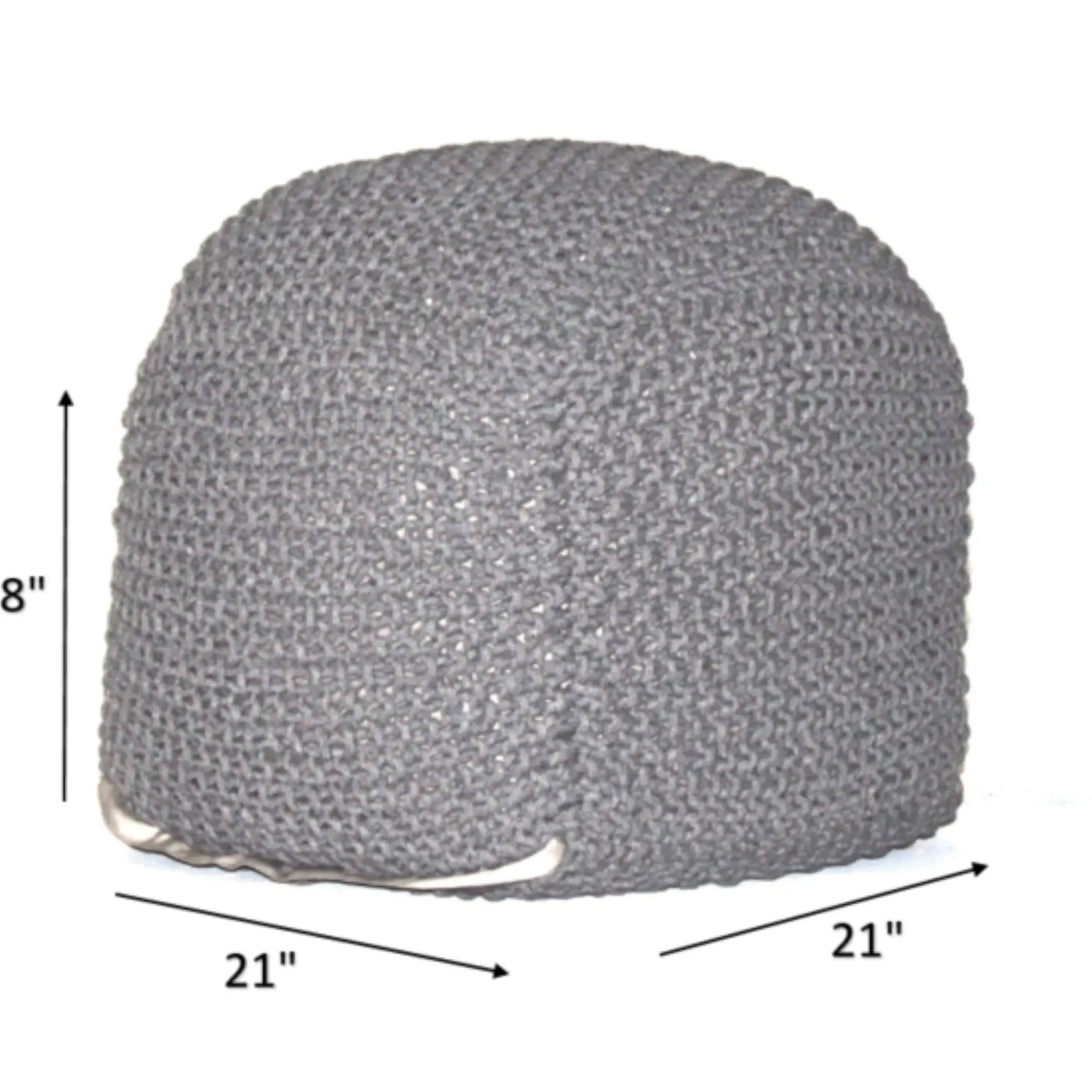 Semi Rounded Pouf, Cable Knitted, Perfect Seating by HouseOfZazla