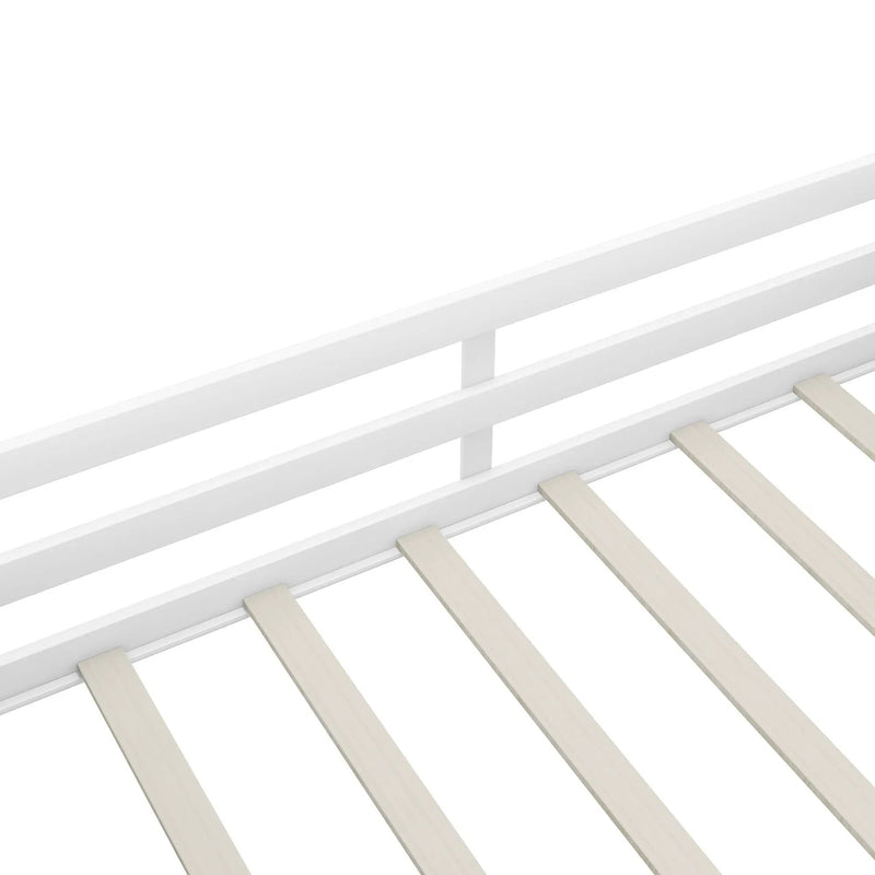 Low Loft Bed With Movable Shelves And Ladder, Decorative Chalkboard Guardrail by Unique Piece Furniture