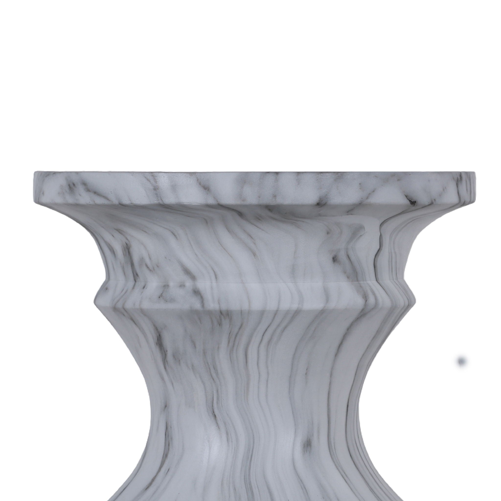 Geometric Round Outdoor End Table - Marble by Unique Piece Furniture
