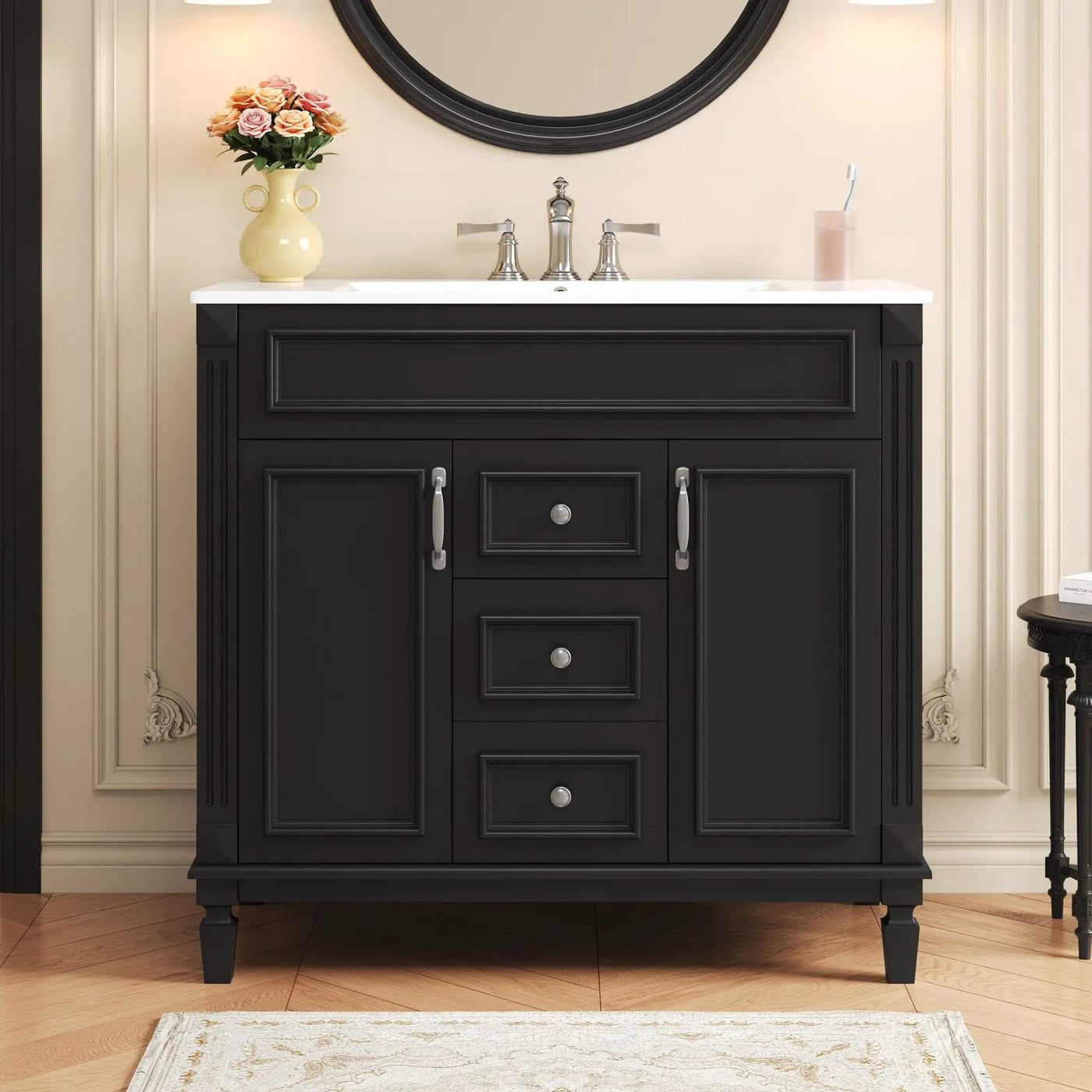 Bathroom Vanity With Top Sink and Soft-Closing Storage by HouseOfZazla