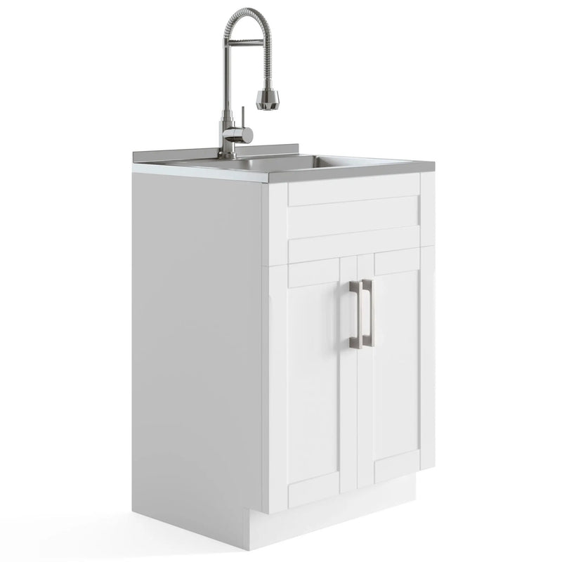 Hennessy - Deluxe Laundry Cabinet With Faucet And Stainless Steel Sink by Unique Piece Furniture