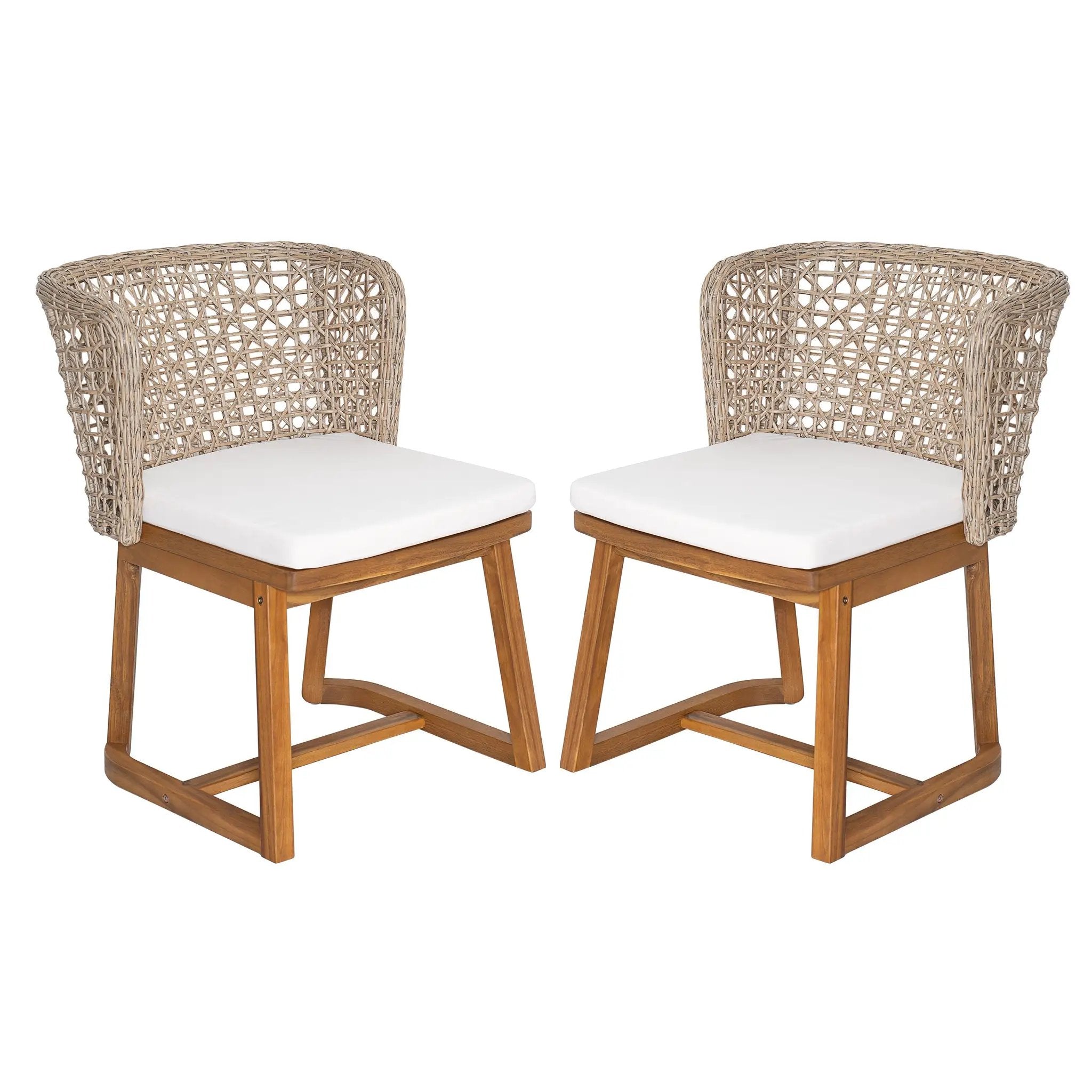 Outdoor Acacia Wood Dining Chairs (Set of 2) by HouseOfZazla