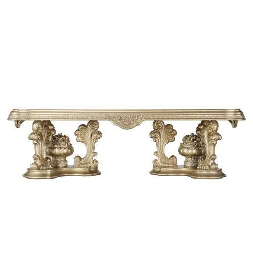 Seville - Dining Table With Pedestal Base - Gold by Unique Piece Furniture