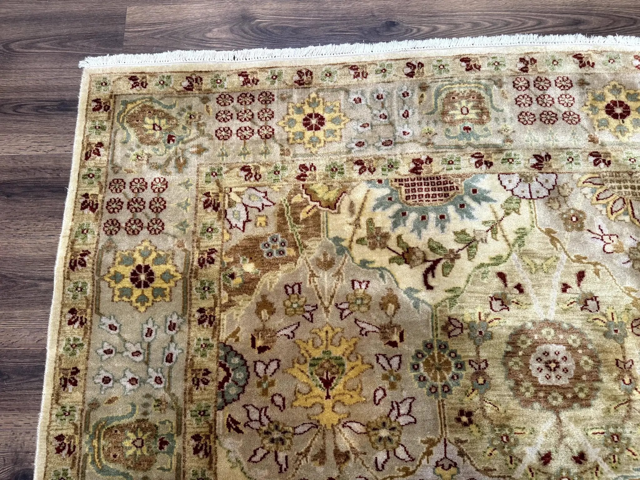 Indo Persian Rug 8x10, Indian Rug, Soft Wool Rug, Oushak Style Rug, Handmade Rug by Jewel Rugs